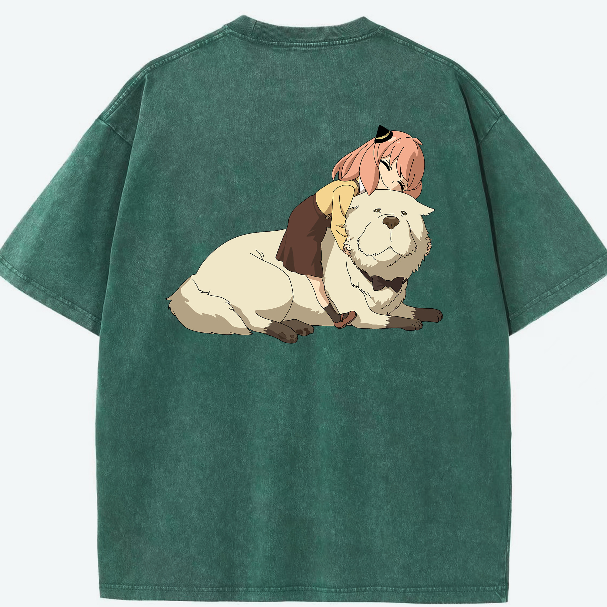 （画像用） SPY×FAMILY间谍家家酒 綿100% ヴィンテージ風 半袖Tシャツ（背面プリント）